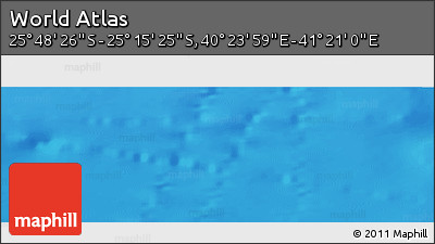 Physical Panoramic Map of the Area around 25° 31' 56" S, 40° 52' 30" E
