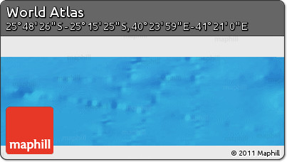 Physical Panoramic Map of the Area around 25° 31' 56" S, 40° 52' 30" E