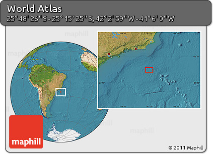 Satellite Location Map of the Area around 25° 31' 56" S, 41° 34' 30" W