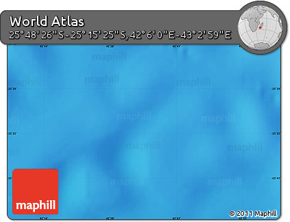 Physical Map of the Area around 25° 31' 56" S, 42° 34' 30" E