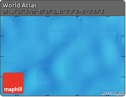 Physical Map of the Area around 25° 31' 56" S, 42° 34' 30" E