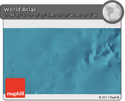 Satellite 3D Map of the Area around 25° 31' 56" S, 42° 25' 29" W