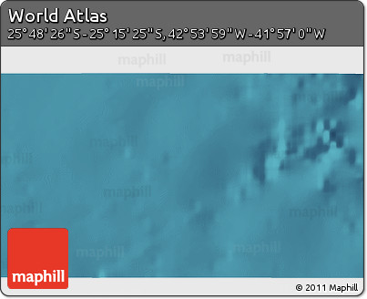 Satellite 3D Map of the Area around 25° 31' 56" S, 42° 25' 29" W