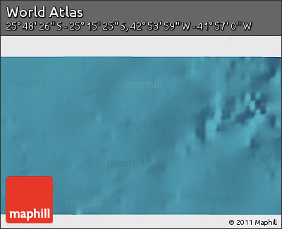 Satellite 3D Map of the Area around 25° 31' 56" S, 42° 25' 29" W
