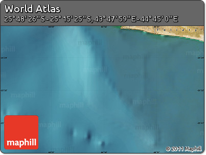 Satellite Map of the Area around 25° 31' 56" S, 44° 16' 29" E