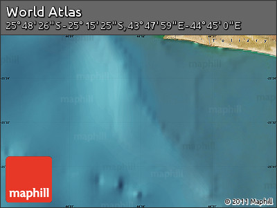 Satellite Map of the Area around 25° 31' 56" S, 44° 16' 29" E