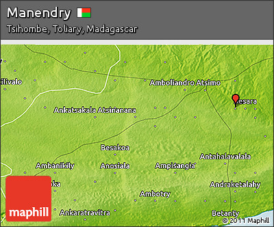 Physical 3D Map of Manendry