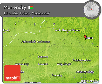 Physical Map of Manendry