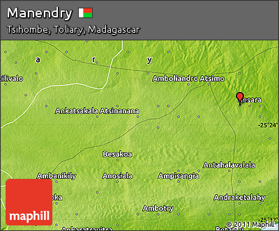 Physical Map of Manendry