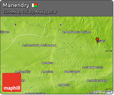 Physical Map of Manendry