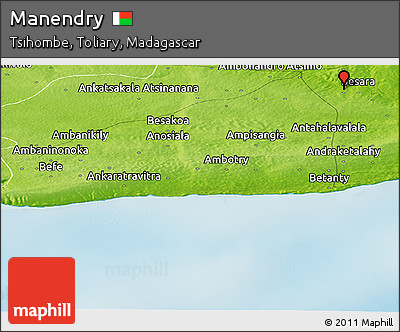 Physical Panoramic Map of Manendry