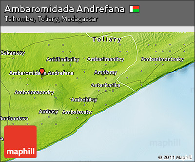 Physical 3D Map of Ambaromidada Andrefana