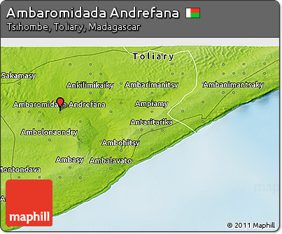 Physical 3D Map of Ambaromidada Andrefana