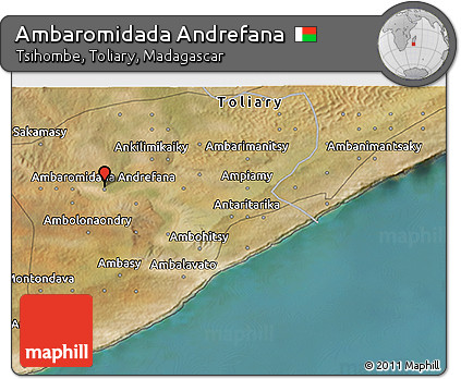 Satellite 3D Map of Ambaromidada Andrefana