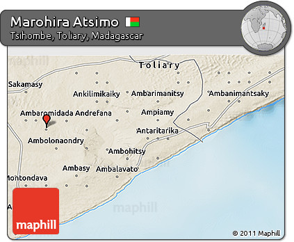 Shaded Relief 3D Map of Marohira Atsimo