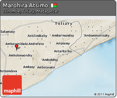 Shaded Relief 3D Map of Marohira Atsimo