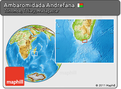 Physical Location Map of Ambaromidada Andrefana