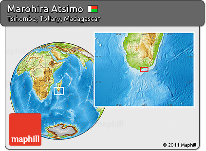 Physical Location Map of Marohira Atsimo