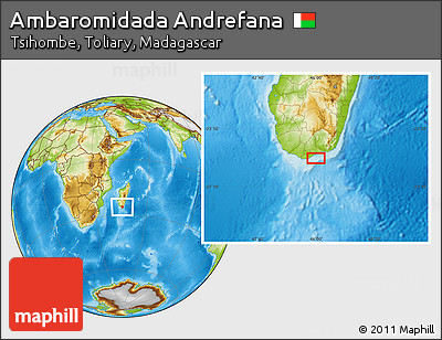 Physical Location Map of Ambaromidada Andrefana
