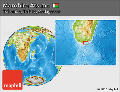 Physical Location Map of Marohira Atsimo