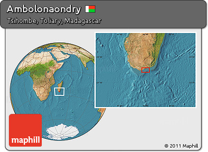 Satellite Location Map of Ambolonaondry