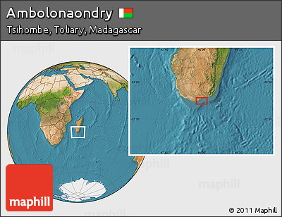 Satellite Location Map of Ambolonaondry