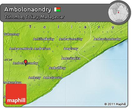 Physical Map of Ambolonaondry