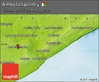 Physical Map of Ambolonaondry