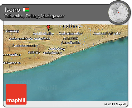 Satellite Panoramic Map of Isono