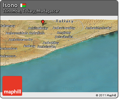 Satellite Panoramic Map of Isono