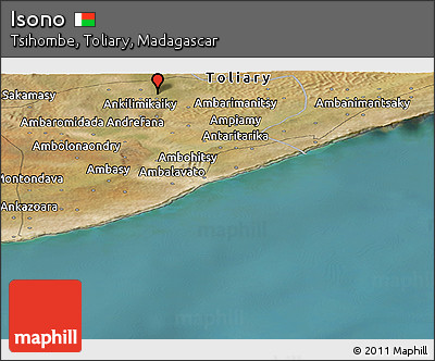 Satellite Panoramic Map of Isono