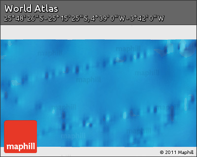 Physical 3D Map of the Area around 25° 31' 56" S, 4° 10' 30" W