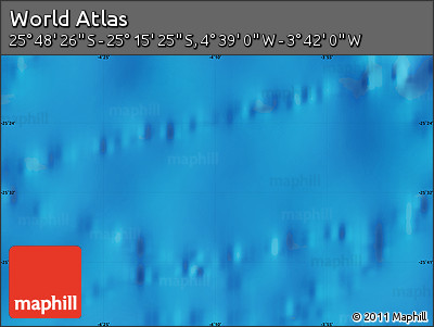 Physical Map of the Area around 25° 31' 56" S, 4° 10' 30" W