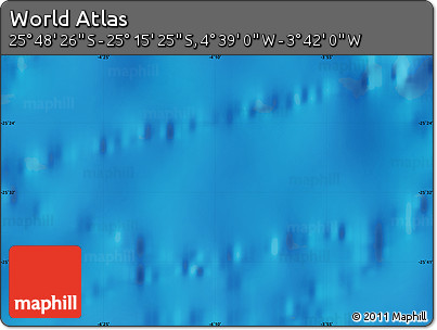 Physical Map of the Area around 25° 31' 56" S, 4° 10' 30" W