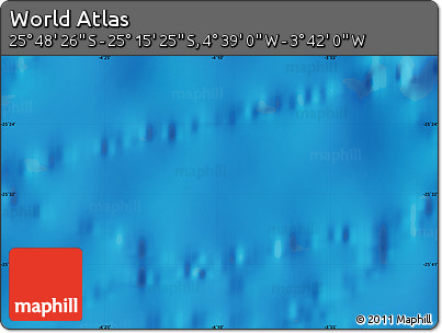 Shaded Relief Map of the Area around 25° 31' 56" S, 4° 10' 30" W