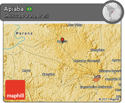 Physical 3D Map of Apiaba