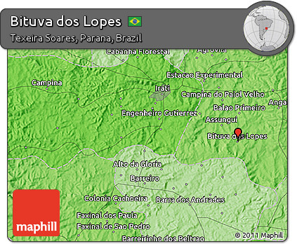 Political 3D Map of Bituva Dos Lopes