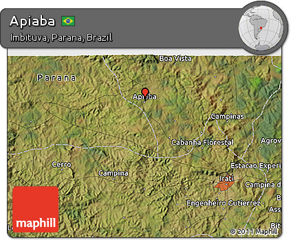 Satellite 3D Map of Apiaba