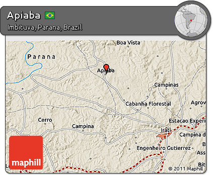 Shaded Relief 3D Map of Apiaba