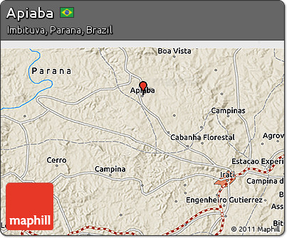 Shaded Relief 3D Map of Apiaba