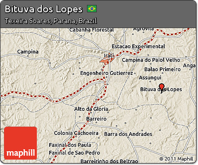 Shaded Relief 3D Map of Bituva Dos Lopes