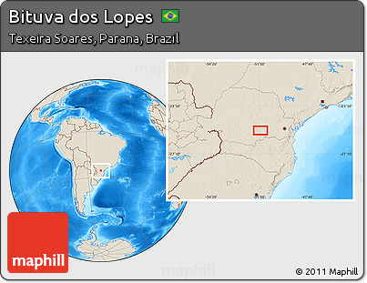 Shaded Relief Location Map of Bituva Dos Lopes