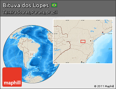 Shaded Relief Location Map of Bituva Dos Lopes