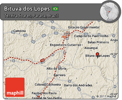 Shaded Relief Map of Bituva Dos Lopes