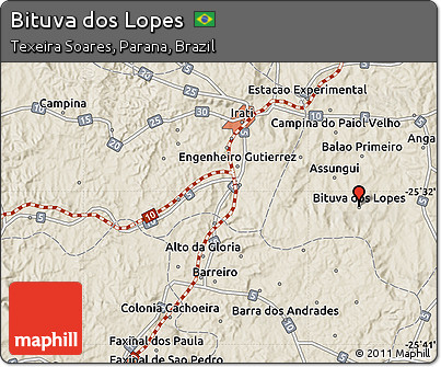 Shaded Relief Map of Bituva Dos Lopes