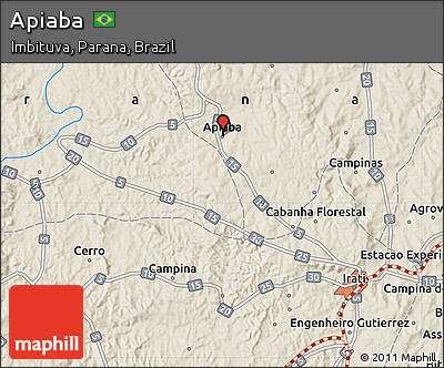 Shaded Relief Map of Apiaba
