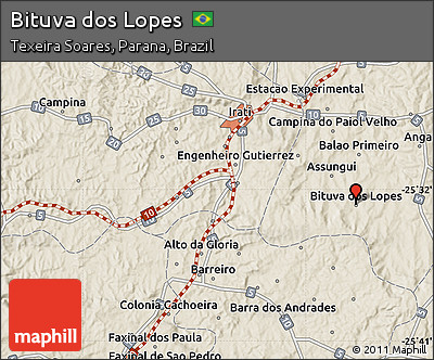 Shaded Relief Map of Bituva Dos Lopes