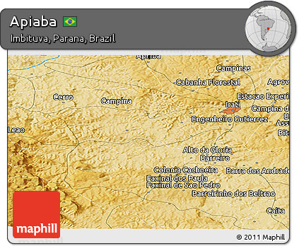 Physical Panoramic Map of Apiaba