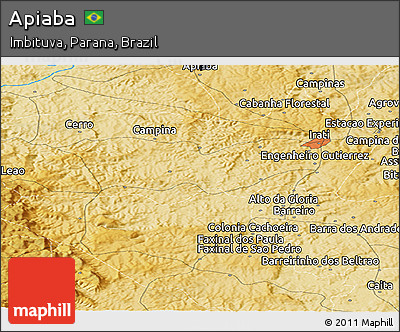 Physical Panoramic Map of Apiaba
