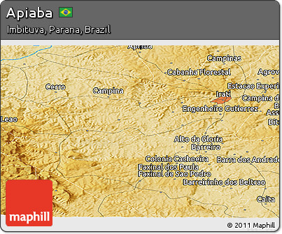 Physical Panoramic Map of Apiaba